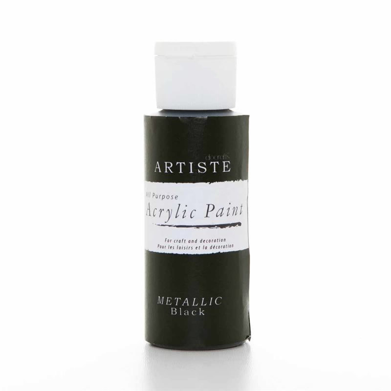 Artiste Acrylic Paint Metallic Black